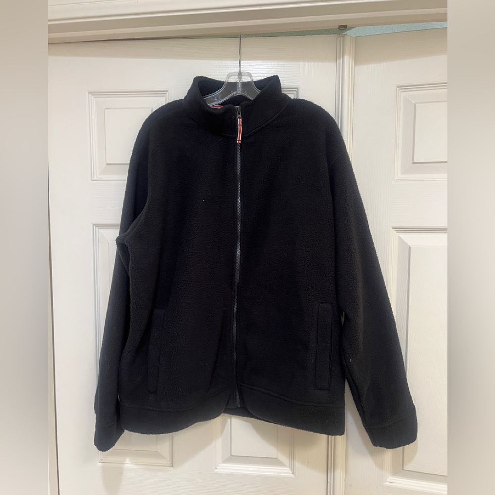 Orvis Classic Collection Mens Large Zip Sweater Jacket‎ Fleece Black